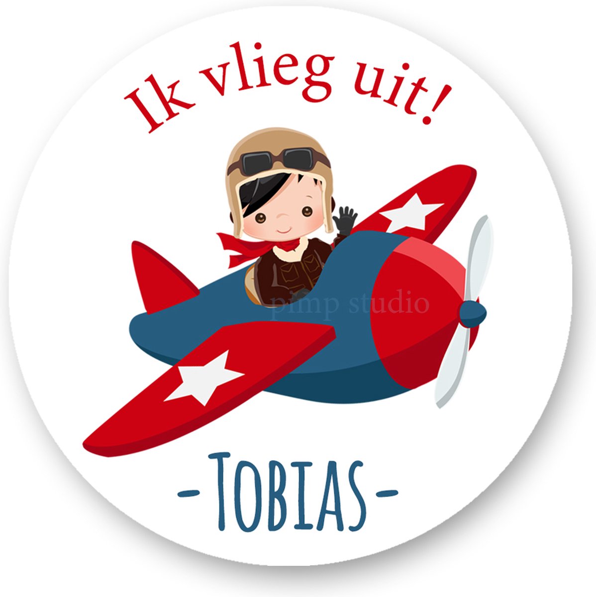 Traktatie stickers Afscheid Kleuterschool- begin Basisschool - Sticker | Ik vlieg uit! - Sluitsticker | Kinder Traktatie - Traktatiestickers Pimp Studio